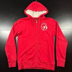 Vintage Kid‎ Robot Red Zip Up Hoodie Y2K Men’s Sz M Preowned